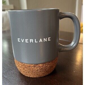 Cork Bottom Ceramic Mug Everlane Brand Grey Coffee Mug Travel Mug, No Lid